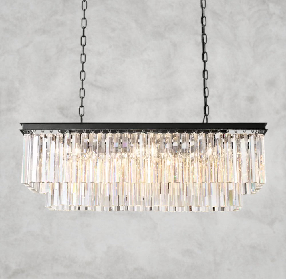 1920S Odeon Rectangular Chandelier 40", 49", 59"